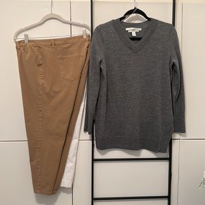 Max Studio Merino Wool sweater that is becoming material for a handmade pillow.